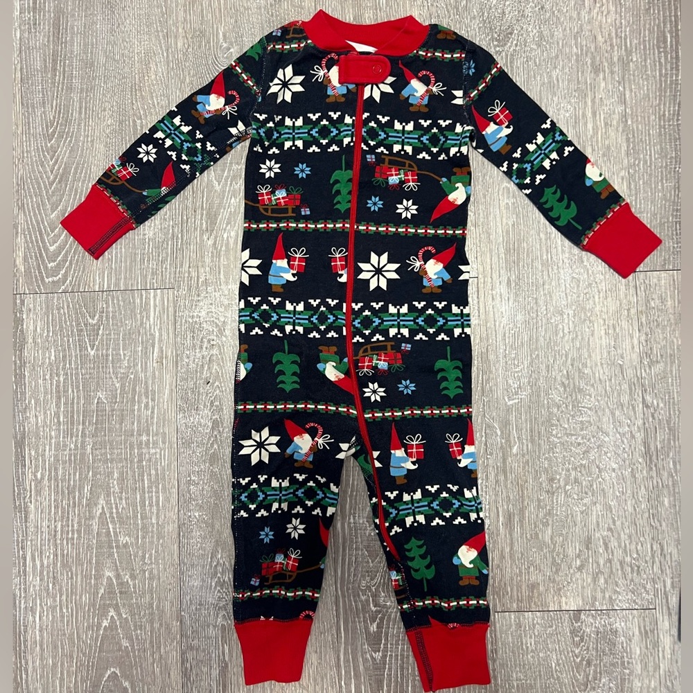 Hanna Andersson Gnome Christmas Sleeper Pajamas holiday size 18-24 months 18-24M